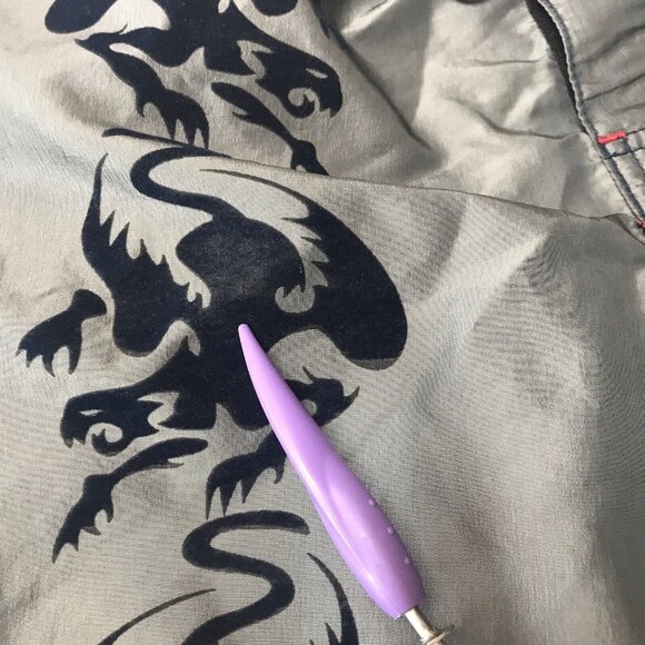 Vintage 90s Y2K CC Counter Culture Boardshorts Mens 34 Dragon Rave Skater Surfer - Picture 15 of 15